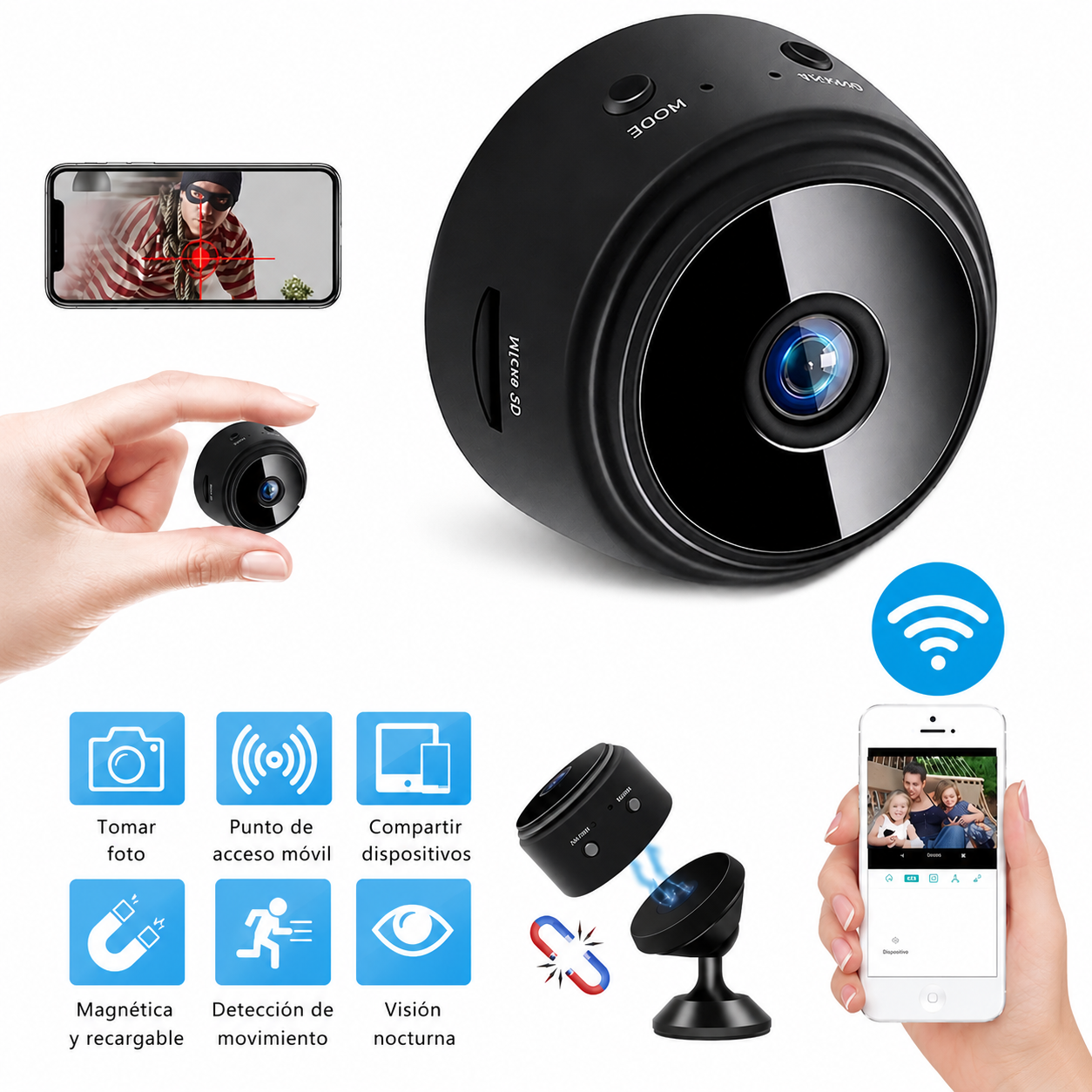 MINI CAMARA WIFI A9
