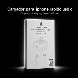 CARGADOR 40 W CARGA RÁPIDA TIPO C