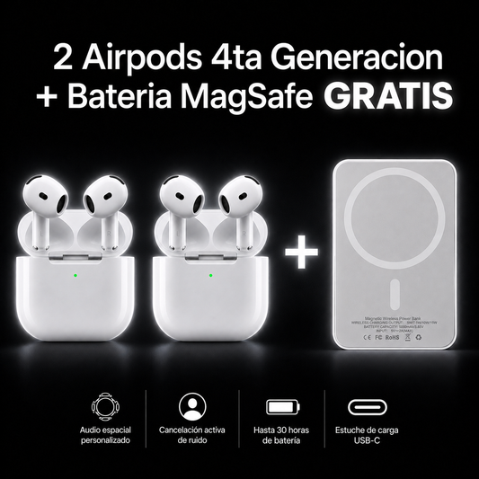DOS AIRPODS 4 + BATERIA MAGSAFE GRATIS
